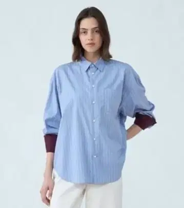 미사용 새상품 맥피 코튼 브로드 레귤러 카라 셔츠