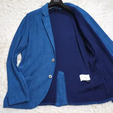 새상품급 L-XL 상당 라르디니 니트 자켓 코튼 면 블루 파랑