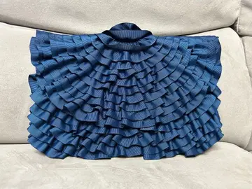 네이비 프릴 디자인 파티 백