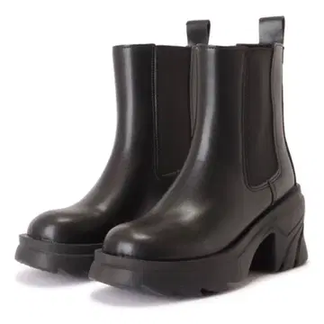 [ Lace Ladies ] 사이드 고어 통굽 숏부츠 24.5cm