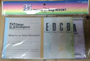 도쿄 디즈니 리조트 25주년 티켓풍 미니 타월