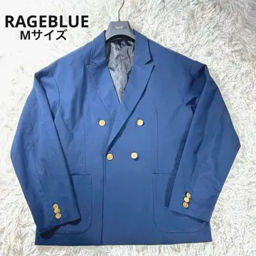 컨디션 최상 RAGEBLUE 네이비 더블 골드 버튼 M