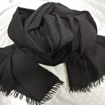 블랙 울 프린지 스톨