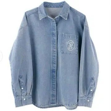 Herlipto 엠블럼 로고 데님 셔츠 재킷