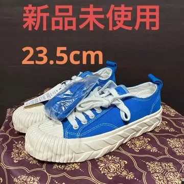 미사용 새상품 여성용 캔버스 통굽 스니커즈