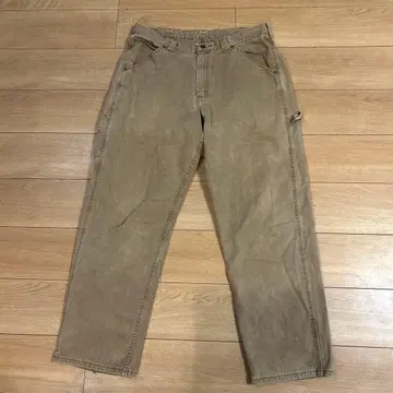 베이지 데님 팬츠 사이드 포켓 포함