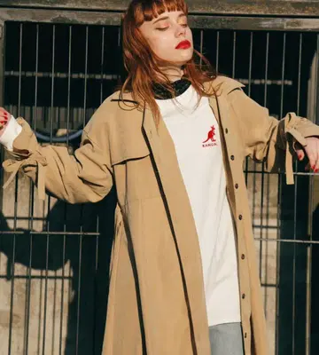 jouetie/쥬에티 베이지 트렌치코트 원피스