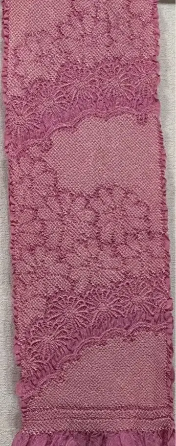 순수 실크 총 쥐어짜기 오비 장식 천 더스티 핑크 성인식 후리소데