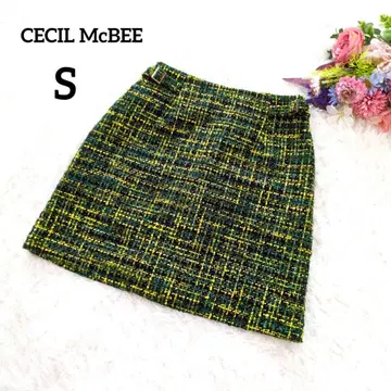 새상품급 세실 맥비 미니 스커트 S 믹스 컬러 숏 기장 5982