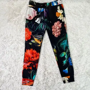 레어 폴스미스 꽃무늬 스웨트 팬츠 L 블랙