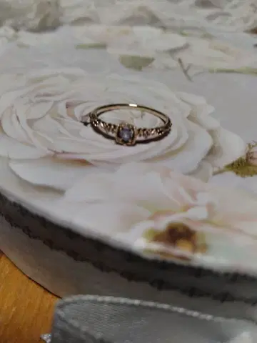 노제스 K10 탄자나이트 다이아몬드 반지