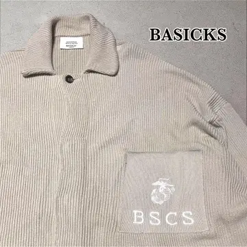 BASICKS 니트 자켓 자수 하트 오버 사이즈 M