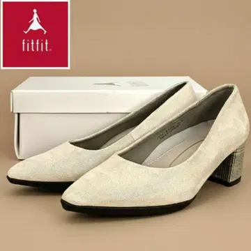 fitfit 바이컬러 펌프스 22cm 5cm 힐 베이지