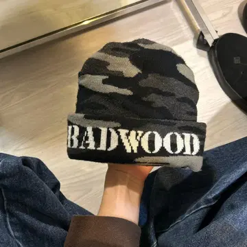 bad wood 카모플라쥬 블랙 비니 2way y2k 00s 구제 의류
