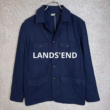 LANDS'END 4 포켓 자켓 네이비 울