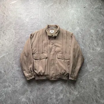 Troy Bros 짧은 기장 스웨이드 스윙탑 해링턴 자켓