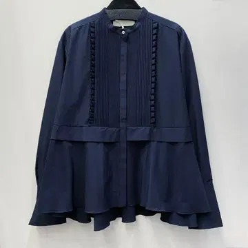 [ 새상품 미사용 ] MARILYNMOON 턱 프릴 플레어 셔츠