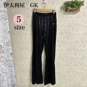 이타리야 GK 블랙 라메 팬츠 사이즈 5