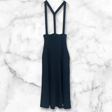 슬라이 블랙 리브 니트 살로펫 스커트 S 심플 무지 면 혼방