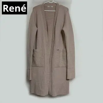 Rene 루네 캐시미어 니트 롱 가디건 핑크 계열