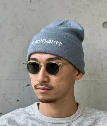 carhartt 블루 그레이 니트 모자