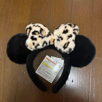미키 귀 머리띠 레오파드 무늬 디즈니 머리띠