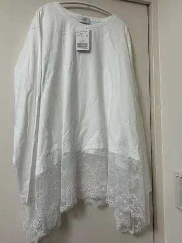 화이트 레이스 콤비 티셔츠 SLOBE IENA