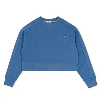 캐스키드슨 숏 맨투맨 상의 Ribbon Floral 블루