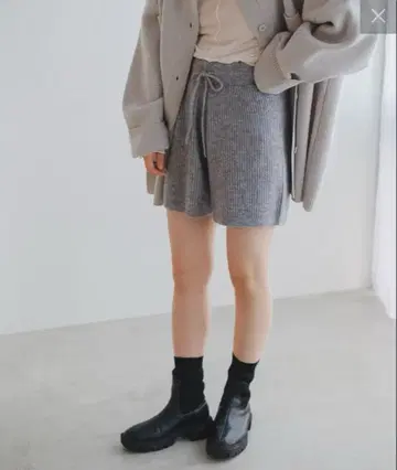kastane 리브 니트 숏팬츠