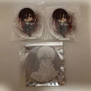 진격의 거인 TSUTAYA 제일복권 미카사 캔뱃지 아크릴 스탠드