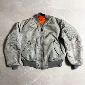 레어 알파 y2k 실버 그레이 MA-1 M 사이즈 USA제 90s