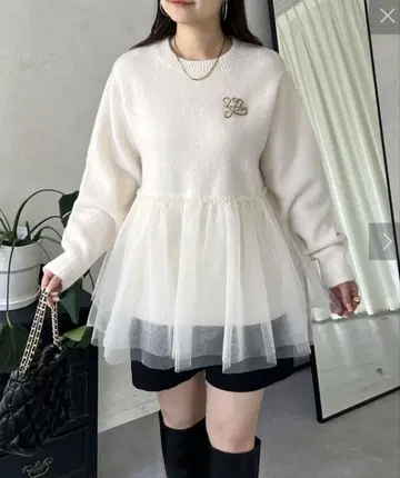 prose verse 밑단 튤 니트