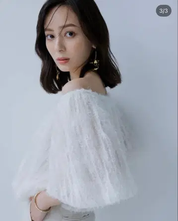 [ 미사용 새상품 ] 아뉴앙스/튤 자카드 2WAY 블라우스