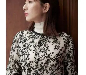 [ CLANE x 다나카 미나미 ] 꽃무늬 쉬폰 긴팔 가디건