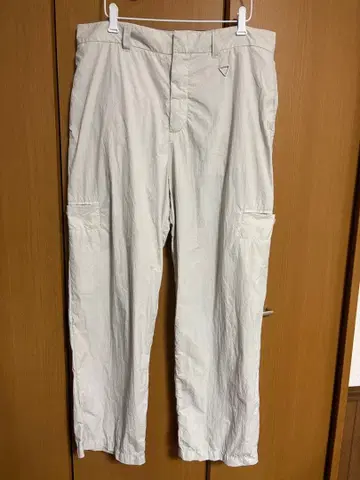 ZARA 라이트 그레이 나일론 카고 팬츠 XL