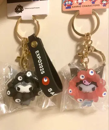 먀쿠먀쿠 산리오  흑백 클리어 컬러 키링 마이멜로디