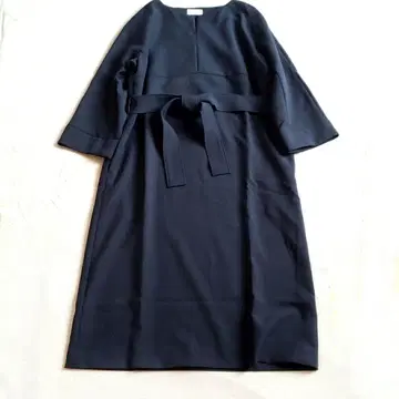 Tomorrowland BALLSY 네이비 7부 소매 롱 원피스 36