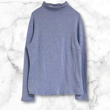 할메크 터틀넥 긴팔 상의 블루 계열 M 심플 무지 신축성