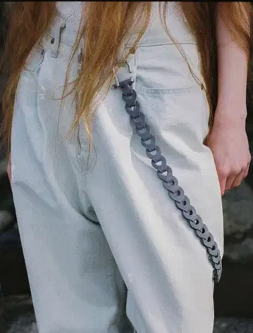 [ 미사용품 ] Llife LEATHER CHAIN WALLET CODE