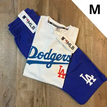 MLB 공식 다저스 셋업 T셔츠 하프 팬츠 남성용 M