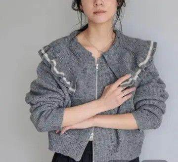 프릴 ZIP 가디건 로리즈팜 미사용 새상품 이번 시즌 신상