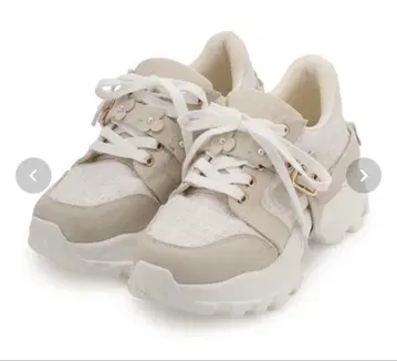 트위드 플라워 벨트 통굽 스니커즈 LL(약 25cm)