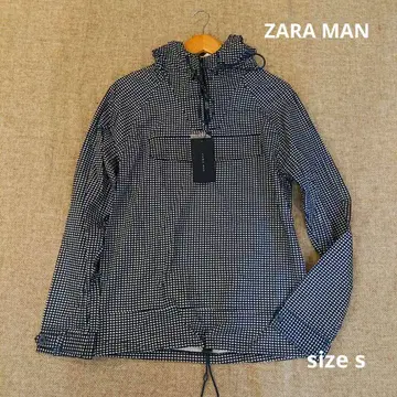 새상품 ZARAMAN 자라 남성용 깅엄 체크 윈드 브레이커 s
