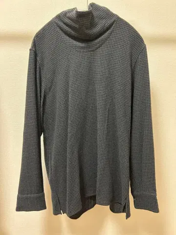 LAD MUSICIAN 터틀넥 깅엄 체크 셔츠