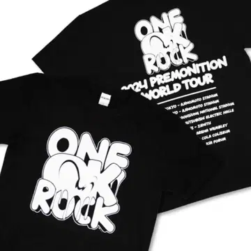 ONEOKROCK PREMONITIONWORLDTOUR 티셔츠 블랙