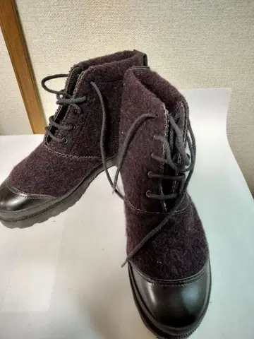 Y's 울 x 가죽 숏부츠 S 사이즈