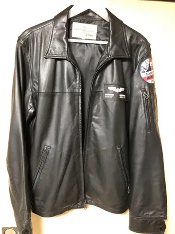 AVIREX 가죽 자켓 프론트 지퍼 천연 가죽 새상품급