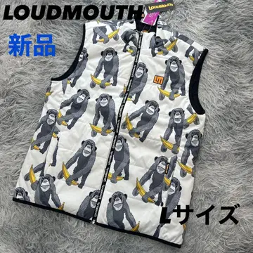 새상품 라우드 마우스 베스트 충전솜 애니멀 침팬지 화이트 L 사이즈