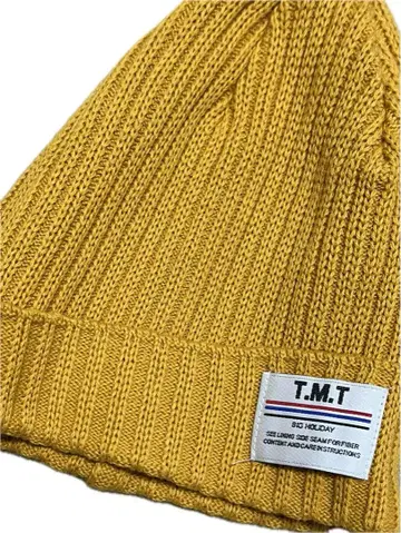 T.M.T 머스타드 니트 모자 빅 홀리데이