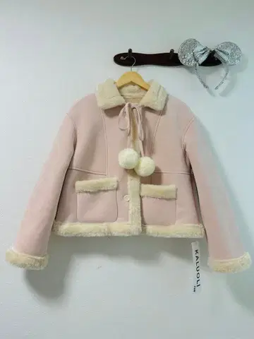 보송보송 레이스업 스웨이드 자켓